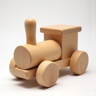 Handmade wooden train toy